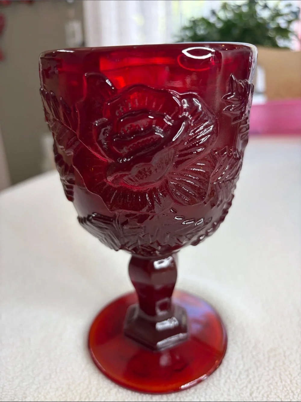 Vintage Madonna Inn Wild Rose Pattern 1 Water Glasses